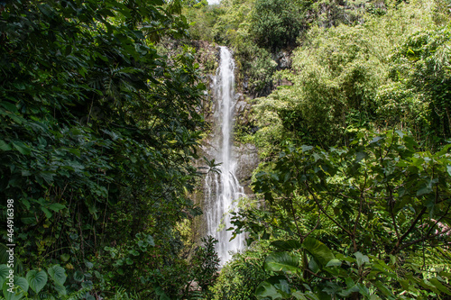 Scenic Wailua Falls vista near Hana, Maui, Hawaii