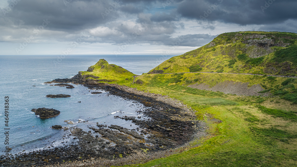 The Giants Causeway seen from the top of the cliff, part of Wild Atlantic Way and UNESCO world heritage, located in Northern Ireland The Giants Causeway seen from the top of the cliff, part of Wild Atlantic Way and UNESCO world heritage, located in Northern Ireland