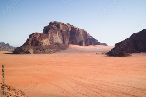 Stunning views of Wadi Rum desert, Jordan