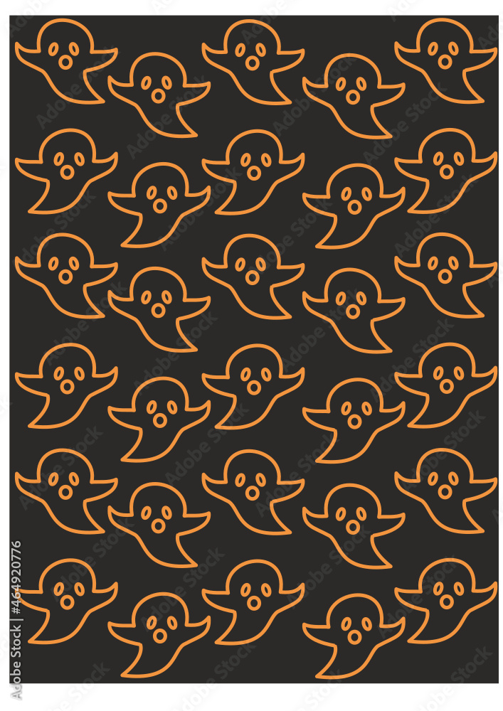 halloween background with ghosts