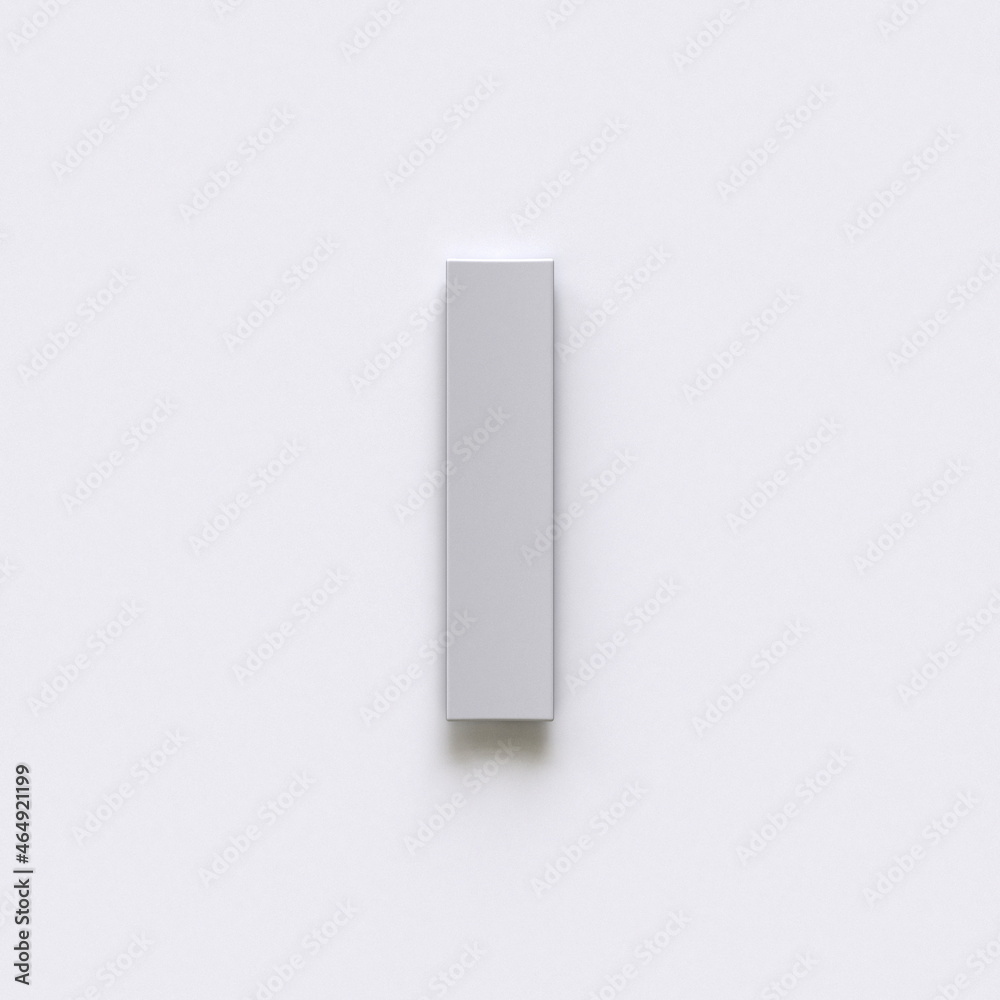 Bent paper font with long shadows Letter I 3D Bent paper font with long shadows Letter I 3D