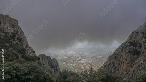 Finestrat desde lo alto de la pedrera del Puig Campana photo