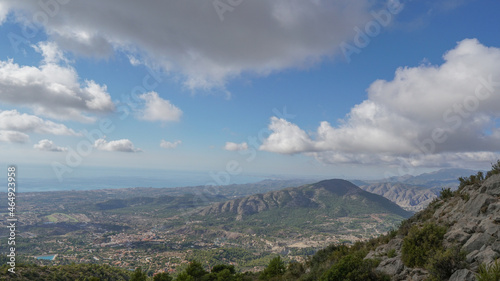 Finestrat desde lo alto de la pedrera del Puig Campana photo