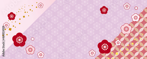 華やかでおしゃれな雰囲気を持つ和の背景デザイン