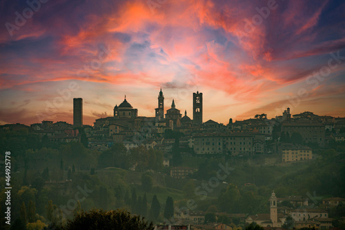 skyline of Bergamo