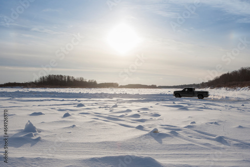 Frozen river Moothnie Canada