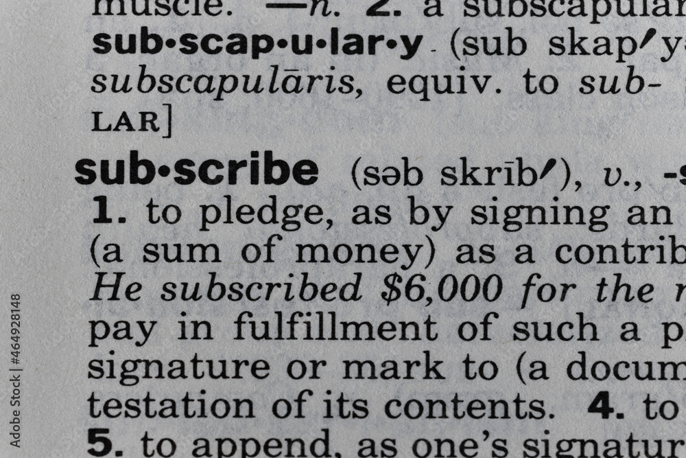 definition of subscribe macro shot of dictionary texture paper definition of subscribe macro shot of dictionary texture paper