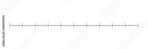 blank line plot, worksheet or template with fraction segments, graph for fraction measurements and data interpretation. from 0 to 10 