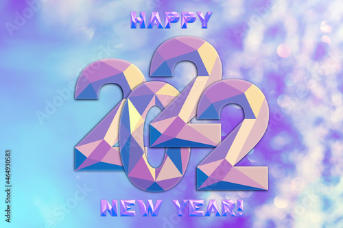 2022 new year congratulations, postcard, christmas, card