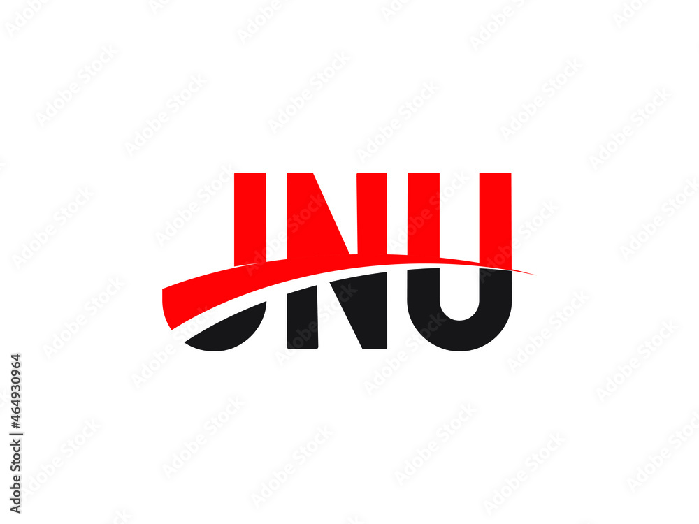 Obraz premium JNU Letter Initial Logo Design Vector Illustration