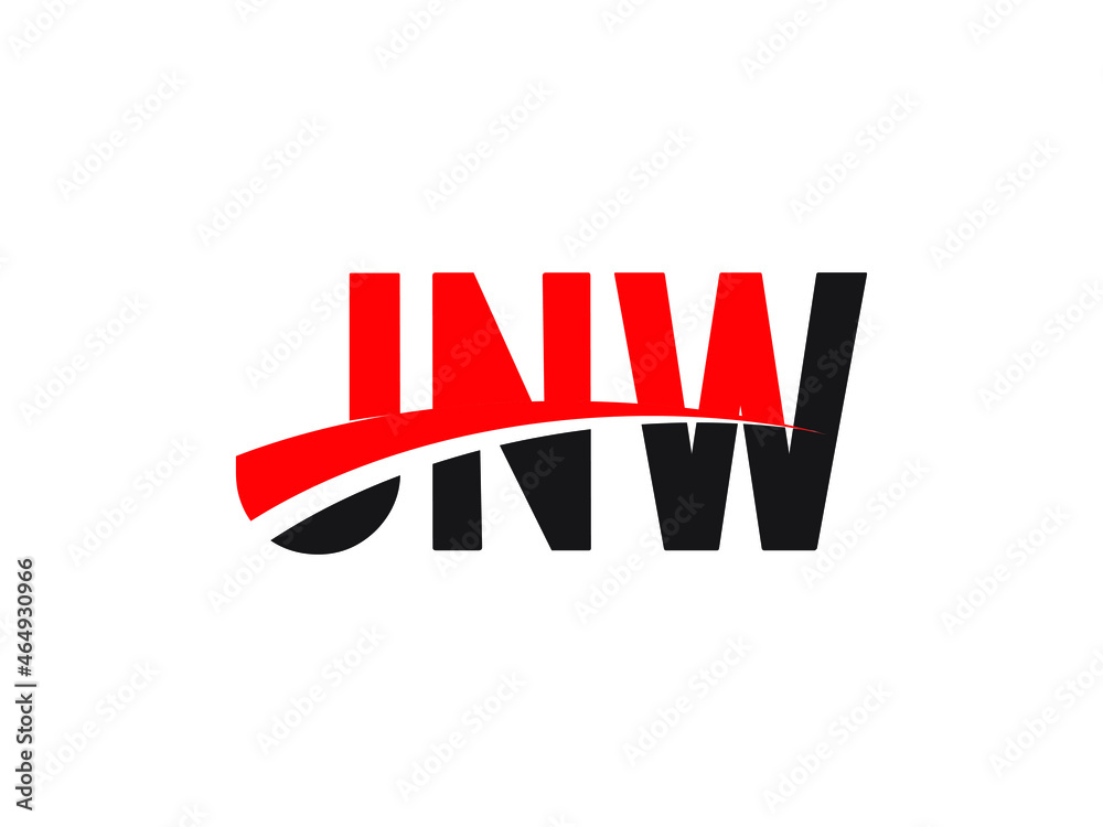 JNW Letter Initial Logo Design Vector Illustration
