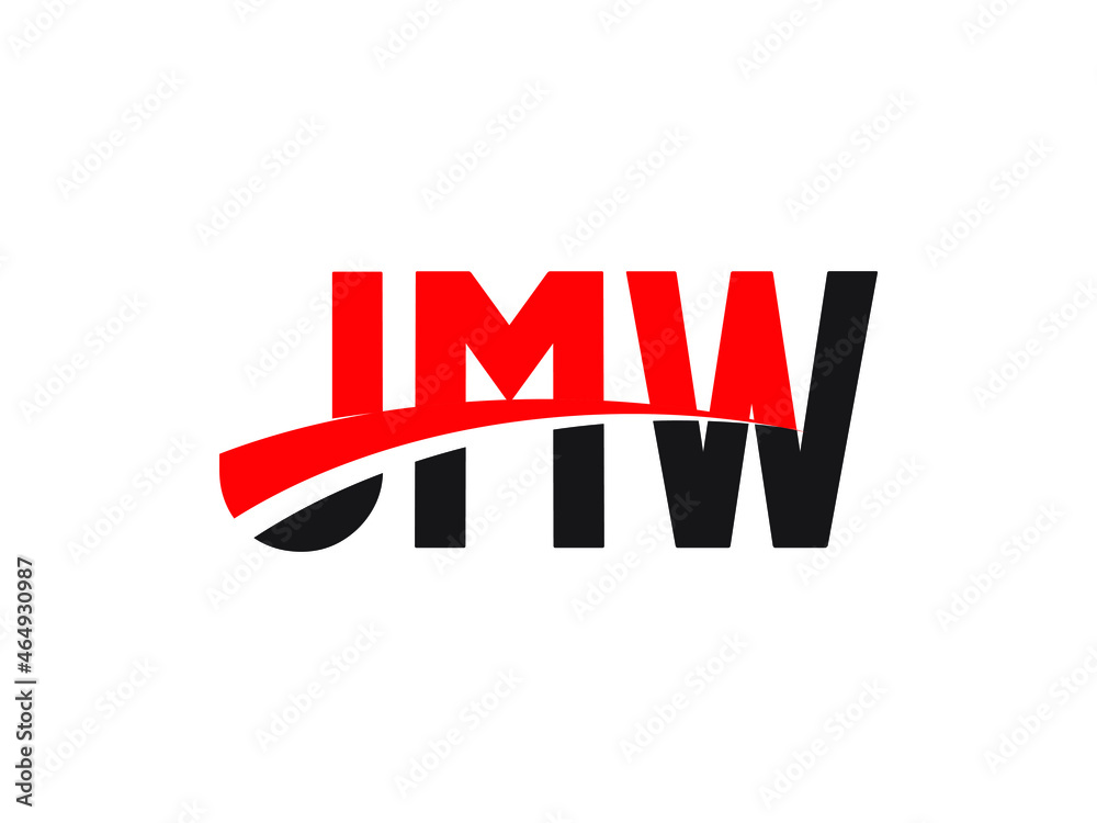 JMW Letter Initial Logo Design Vector Illustration