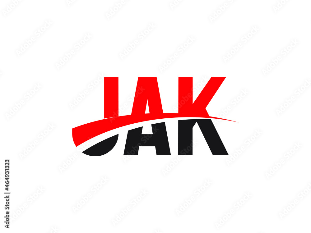 Obraz premium JAK Letter Initial Logo Design Vector Illustration