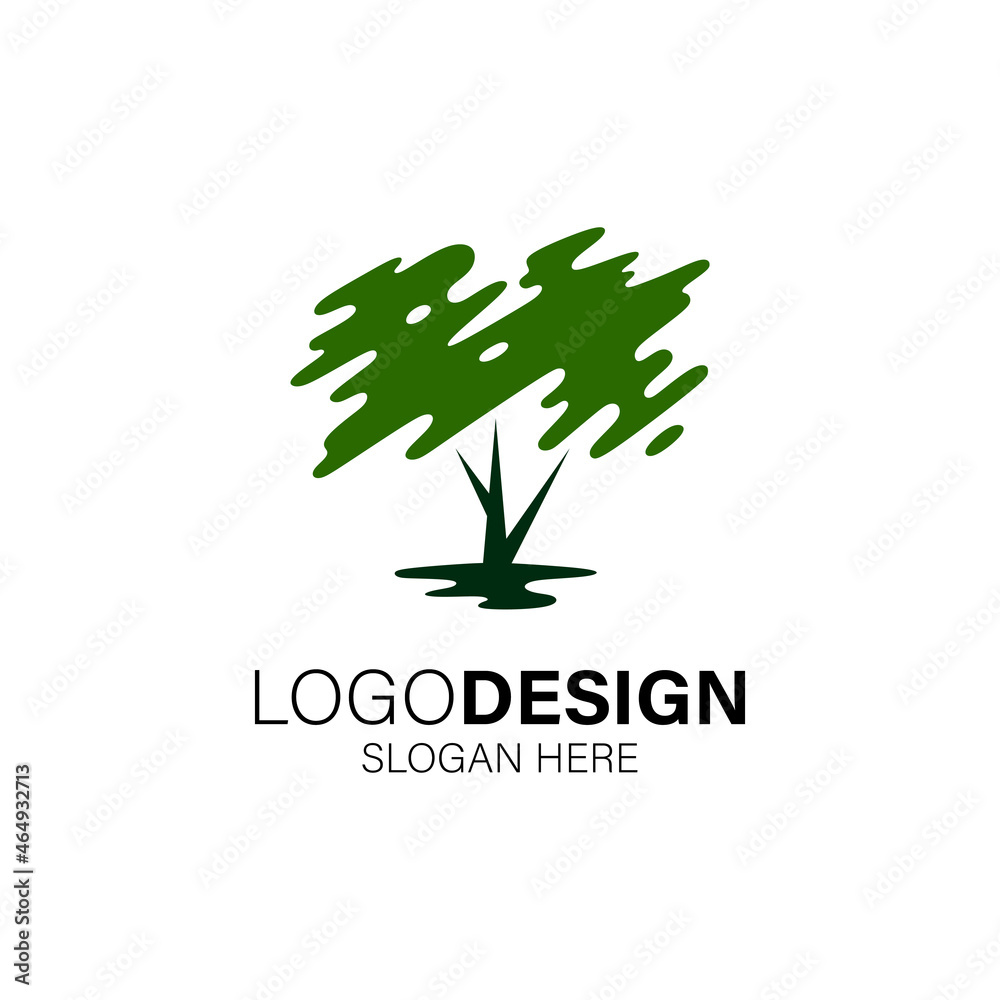 Obraz premium abstract and vintage tree logo design