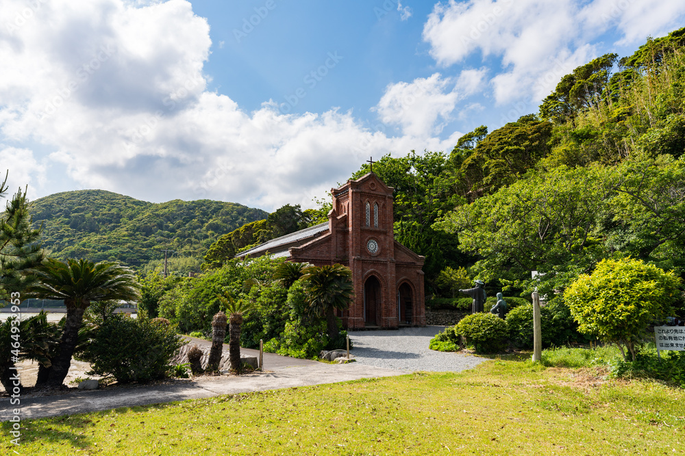 Naklejka premium 堂崎教会 福江島 五島市