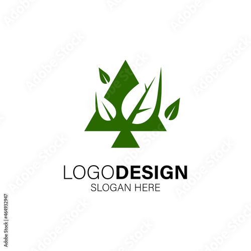 spruce and leafs logo design © ARTERNOON