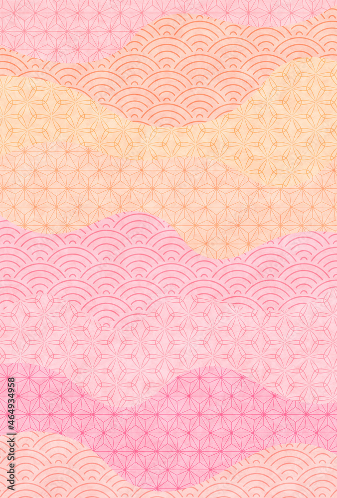 和柄　年賀状　テクスチャ　背景