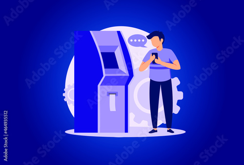 Electronic Queuing system illustration exclusive design inspiration 