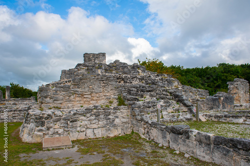 Maya ruin El Rey archaeological site, Cancun, Quintana Roo QR, Mexico.