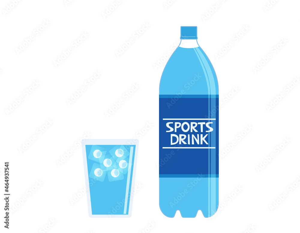 スポーツドリンクのペットボトル ベクターイラスト スポーツドリンクのペットボトル ベクターイラスト