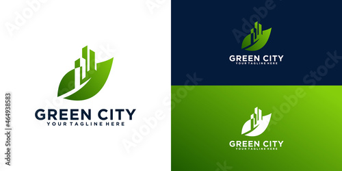 city greenery design logo inspiration and business card