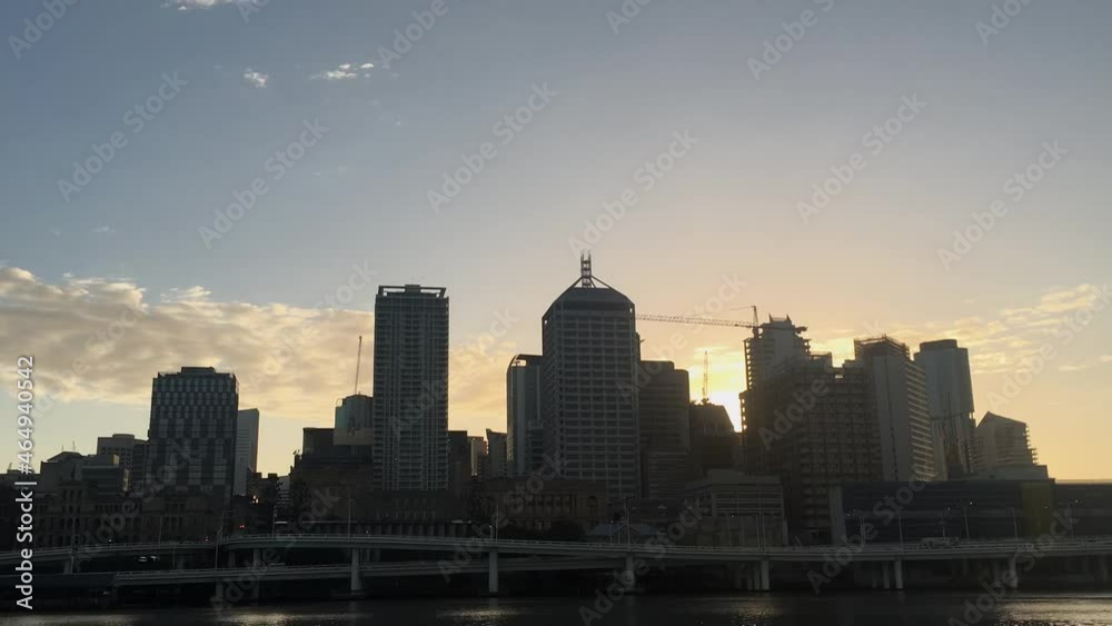 4K UHD wide shot of Brisbane City Skyline during an awesome sunset. 4K UHD wide shot of Brisbane City Skyline during an awesome sunset.