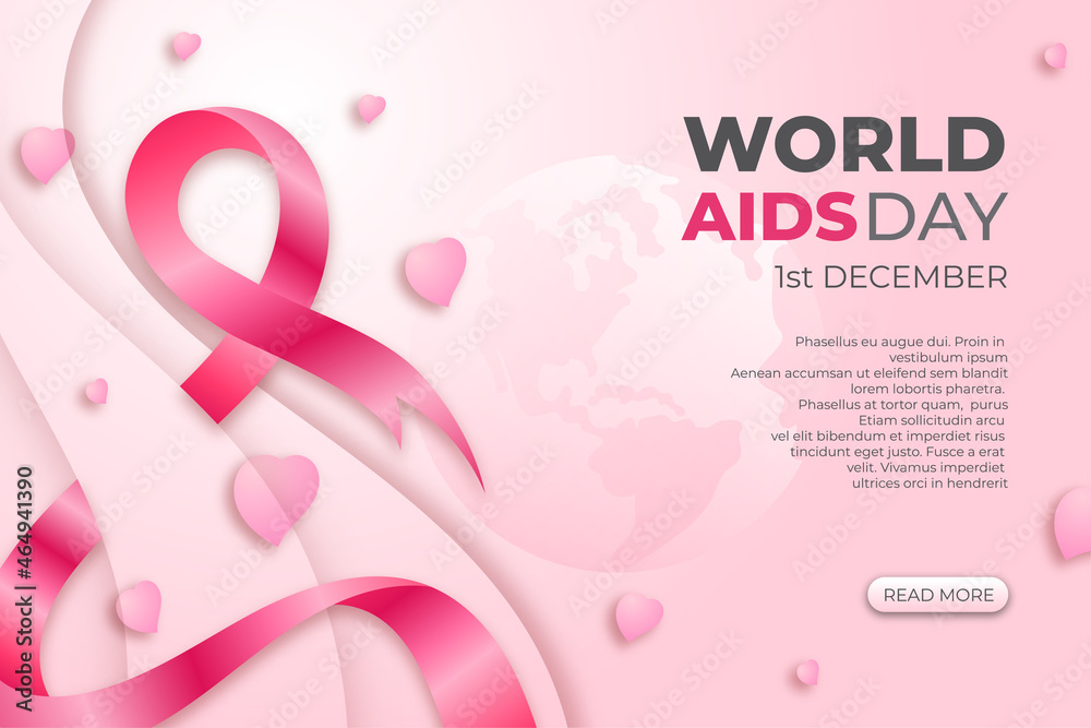 World Aids Day with glowing bokeh background