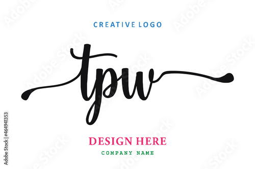 TPW lettering logo is simple, easy to understand and authoritative