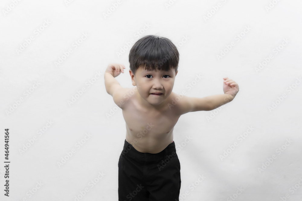 Asian boys studio portrait on white background Asian boys studio portrait on white background