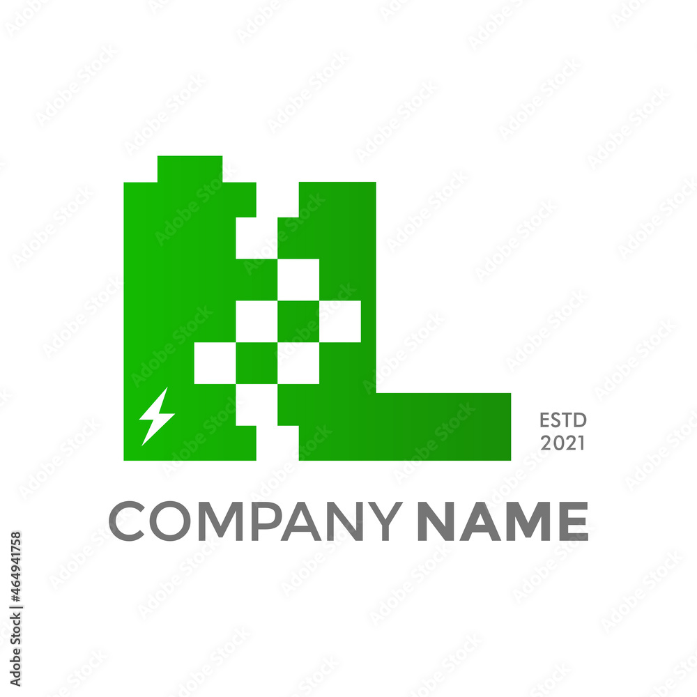 Fototapeta premium Initial E battery charge data.