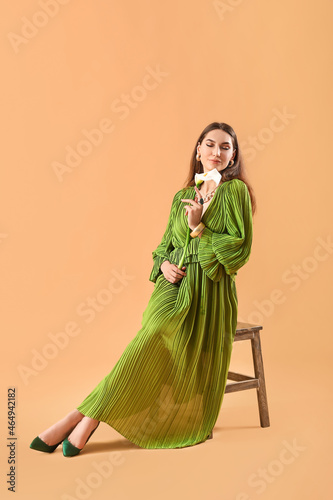 Beautiful young woman with ...