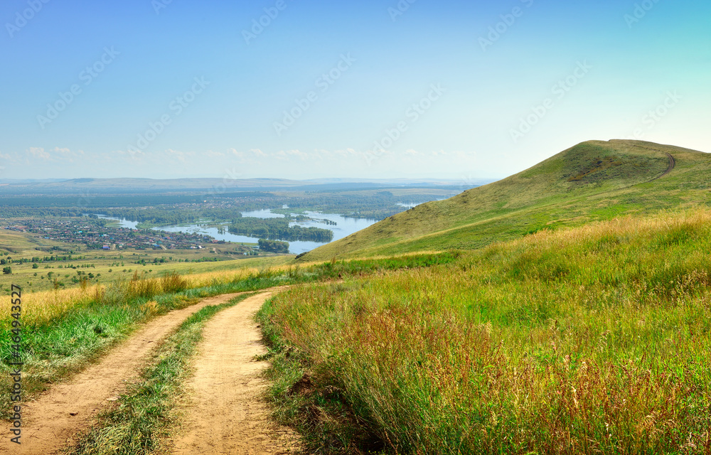 Hills on the banks of the Yenisei