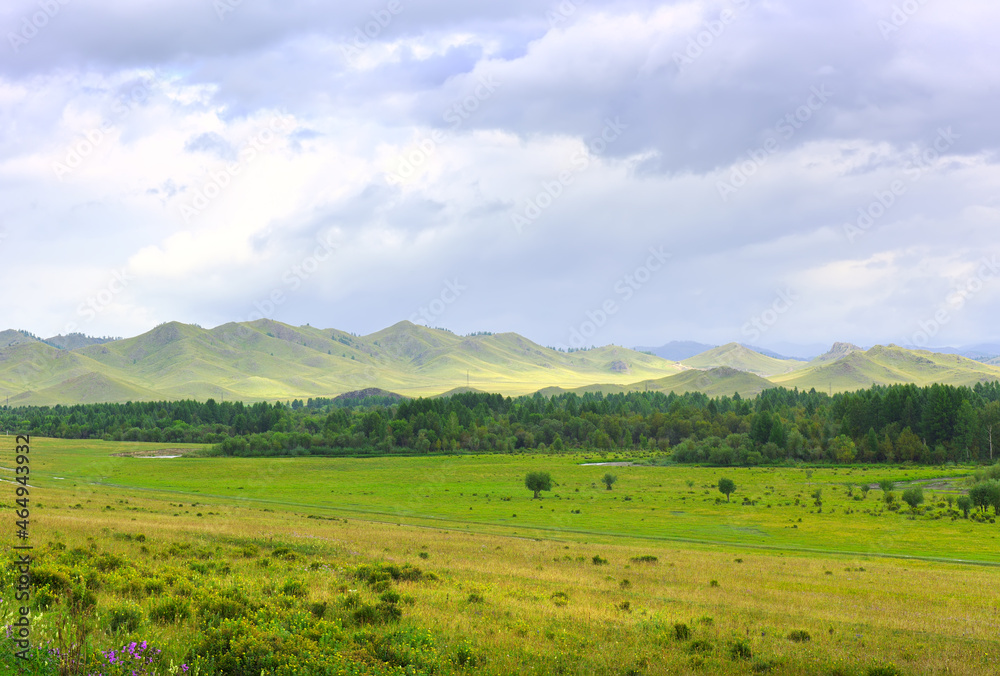 A valley in the Altai mountains A valley in the Altai mountains