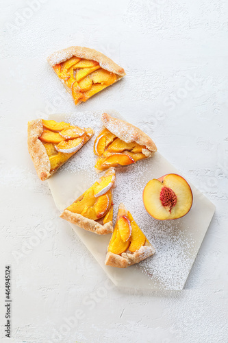 Board with pieces of tasty ...