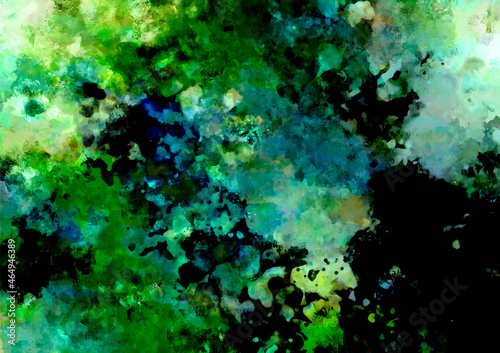 緑色の幻想的なキラキラ水彩テクスチャ背景
