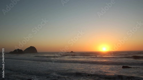 Soft sunset at Oregon coast