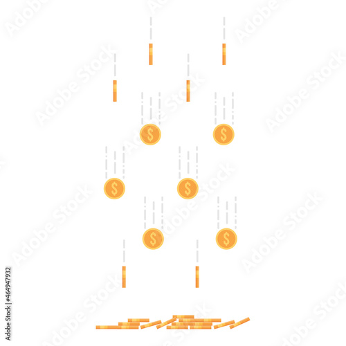 vector of money coins from the top