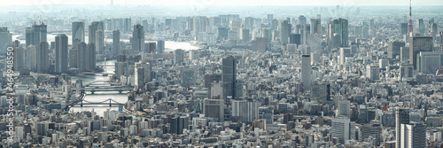 tokyo city skyline panoramic view