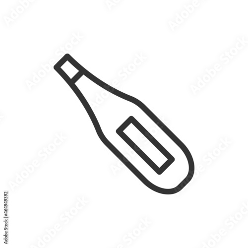 Thermometer minimal line icon.