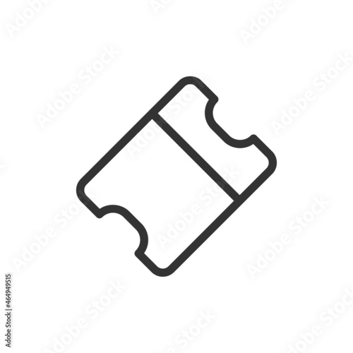Premium ticket line icon for app, web and UI.