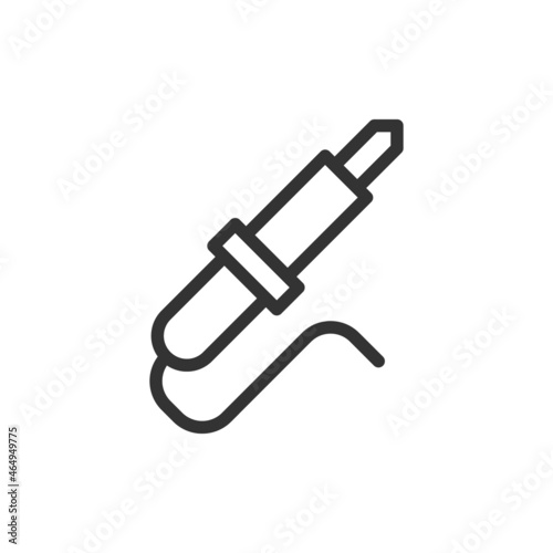 Thin line icon of soldering.