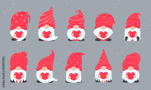 Christmas gnome. A little gnome wearing a red woolen hat. celebrate on christmas
