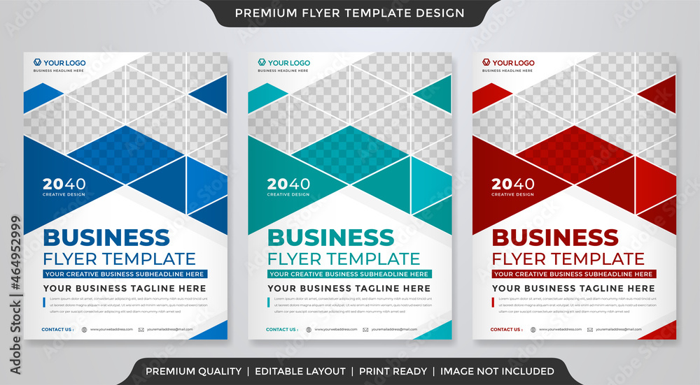 a4 corporate flyer template with abstract and modern layout use for business ads and infographic