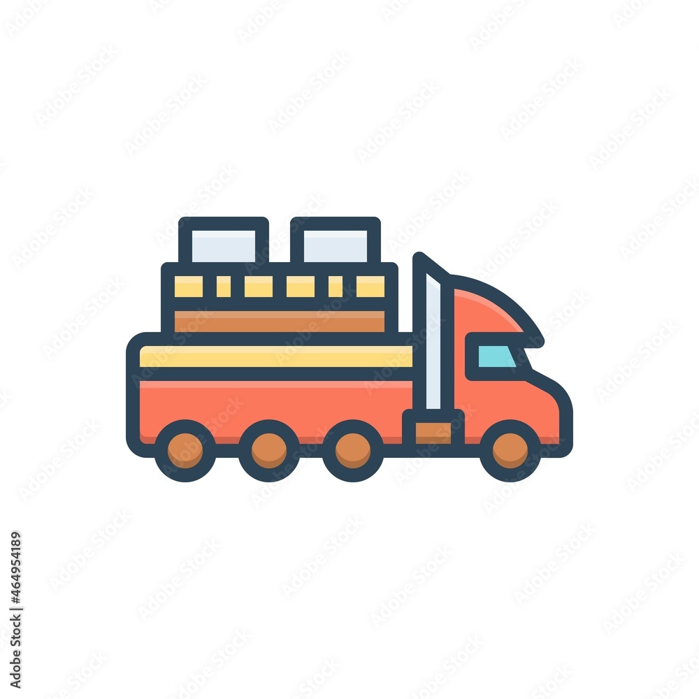 Color illustration icon for loaded