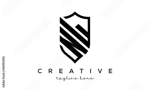 NL letters Creative Security Shield Logo