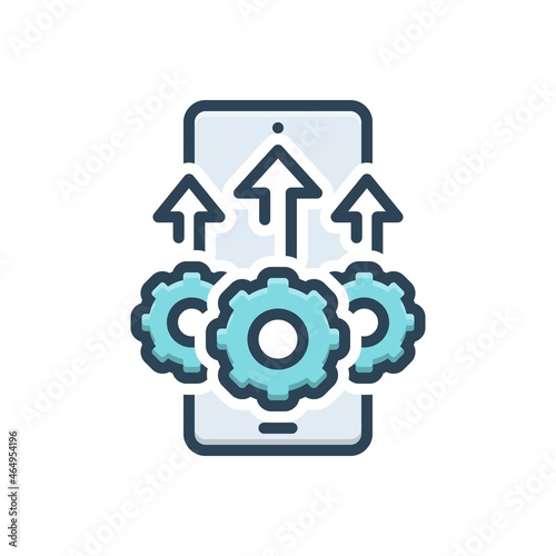 Color illustration icon for capacity