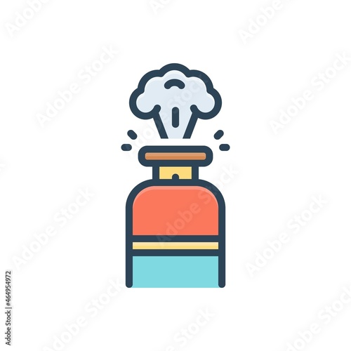 Color illustration icon for incidence