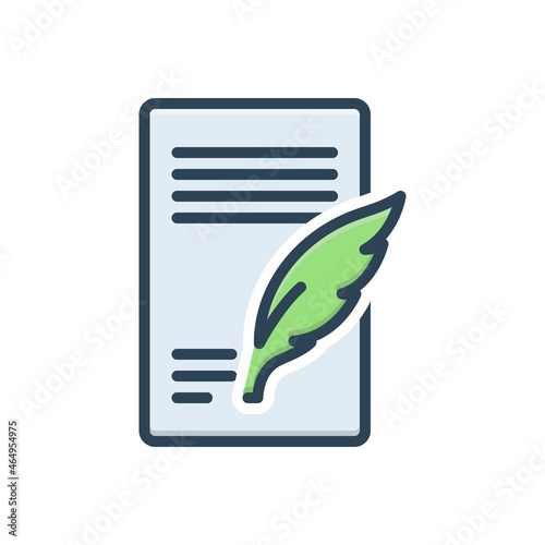 Color illustration icon for regards