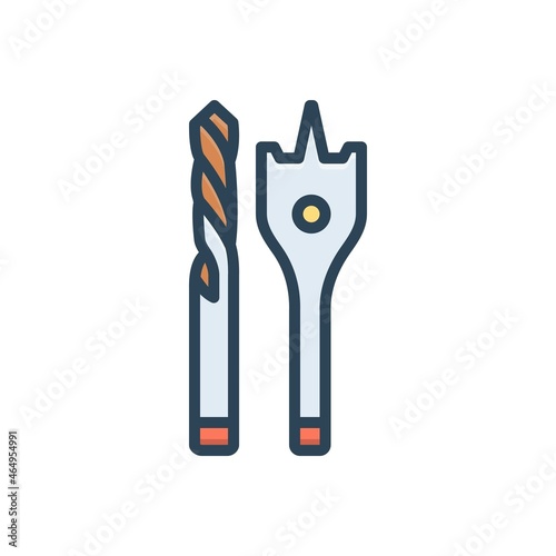 Color illustration icon for bits