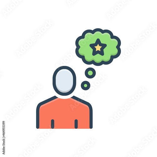 Color illustration icon for imagine